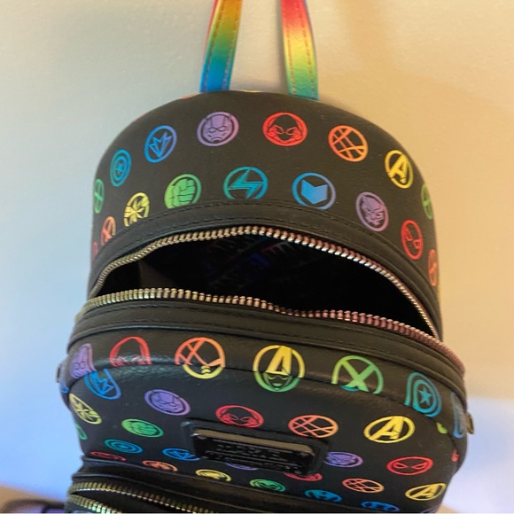 Disney Parks Marvel Avengers 2022 Pride Collection Loungefly Mini Backpack - Picture 4 of 12